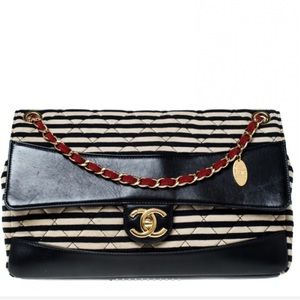 COCO CHANEL SAILOR jersey and leather tricolor(Large)